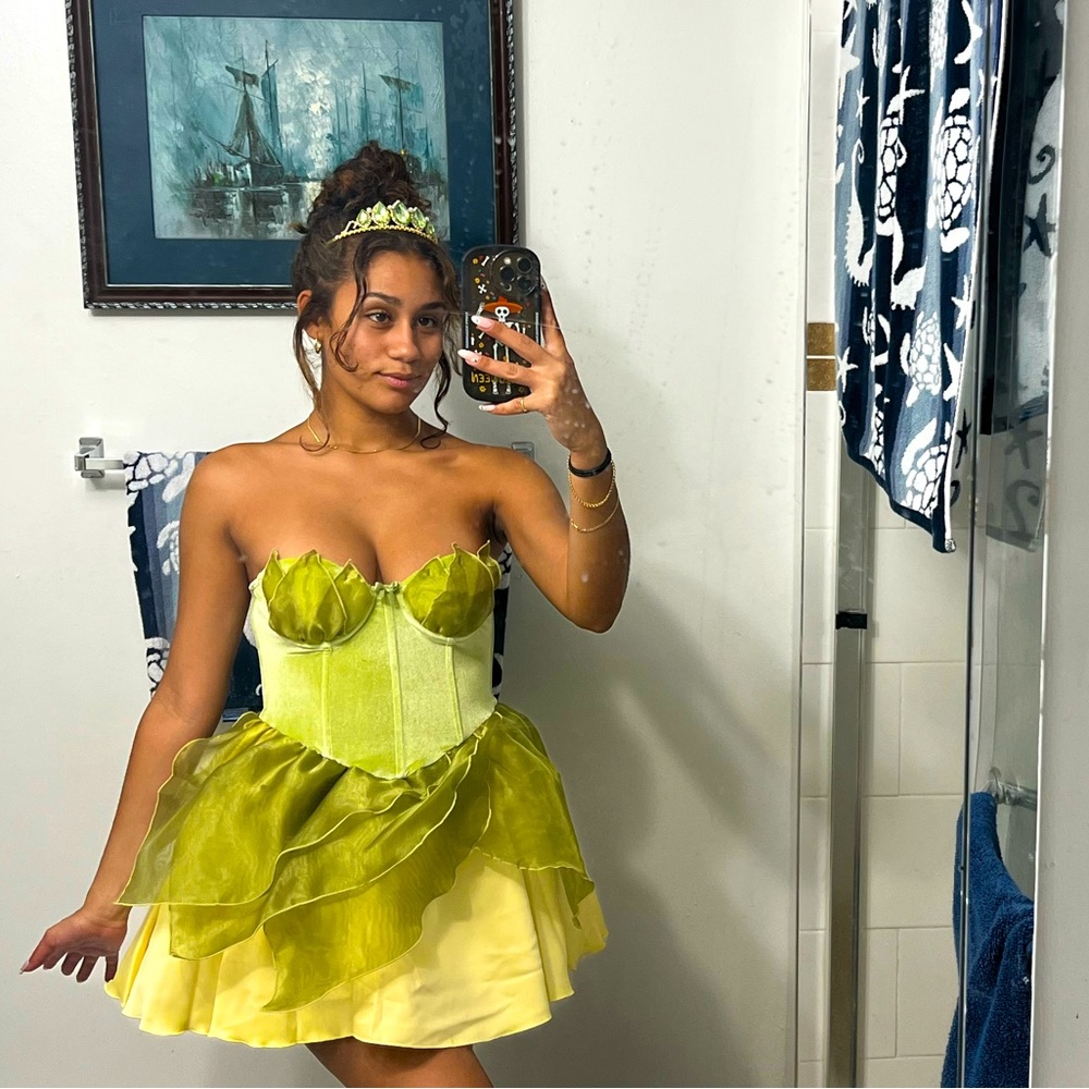 Princess & The Frog Halloween Costume with Tiara